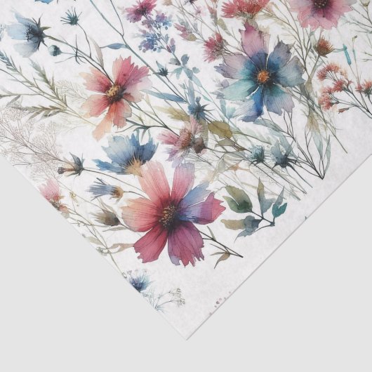 Waterverf Bloemen Alcoholinkt Bloemen Tissuepapier (Detail)