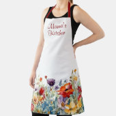 Waterverf Bloemen All Over Print Gepersonaliseerd Schort (Insitu)