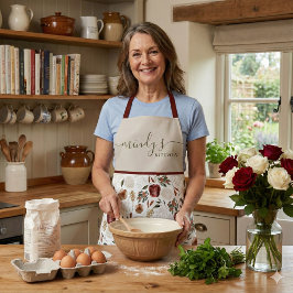 Waterverf Bloemen All-Over Print Schort