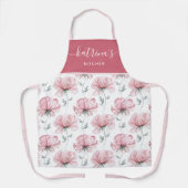 Waterverf bloemen all-over print schort (Voorkant)