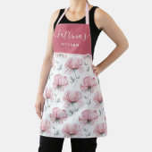 Waterverf bloemen all-over print schort (Insitu)