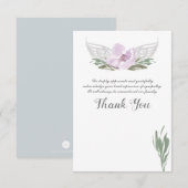 Waterverf Bloemen Angel Wings Bedankt Kaart (Voorkant / Achterkant)