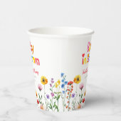 Waterverf Bloemen Baby in Bloom Baby shower Cups Papieren Bekers (Rechts)