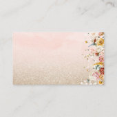 Waterverf bloemen baby in bloom baby shower diape informatiekaartje (Achterkant)