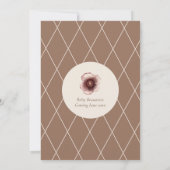 Waterverf Bloemen Baby in Bloom Beige Baby shower Kaart (Achterkant)
