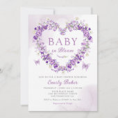 Waterverf Bloemen Baby in Bloom Meisje Baby shower Kaart (Voorkant)