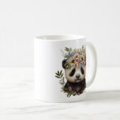 Waterverf Bloemen Baby Panda Schattige Koffiemok (Voorkant rechts)