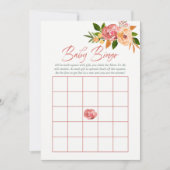 Waterverf bloemen Baby shower Baby Bingo Kaart (Voorkant)