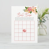 Waterverf bloemen Baby shower Baby Bingo Kaart (Staand voorkant)