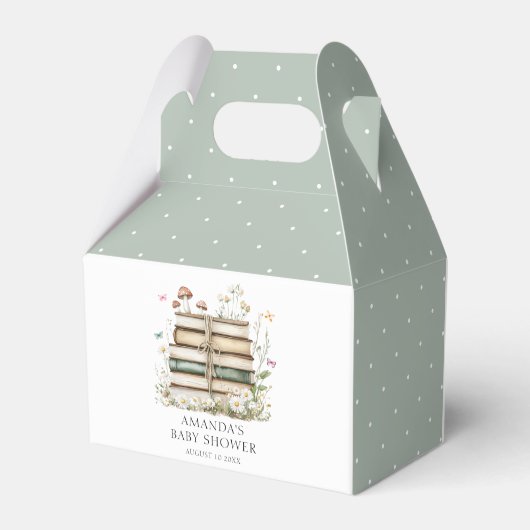 Waterverf Bloemen Baby shower Favoriet Box Bedankdoosjes (Achterkant)