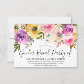 Waterverf bloemen Baby shower Kaart (Voorkant)