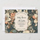  Waterverf Bloemen Baby shower Kaart (Voorkant)