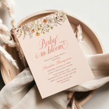 Waterverf Bloemen Baby Shower