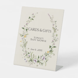 Waterverf Bloemen Baby shower Kaarten & Geschenken Reclamebord Met Voetstuk