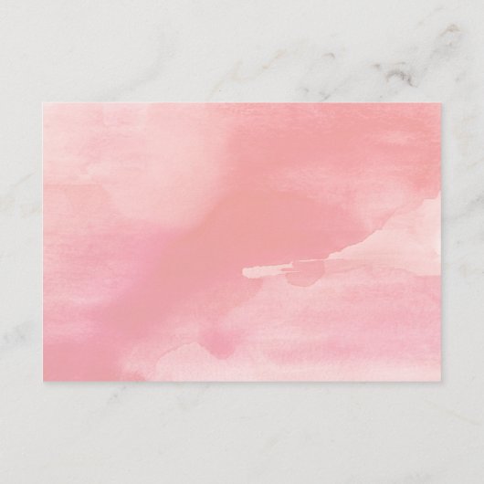 Waterverf Bloemen Baby shower Luier Raffle Kaart (Achterkant)