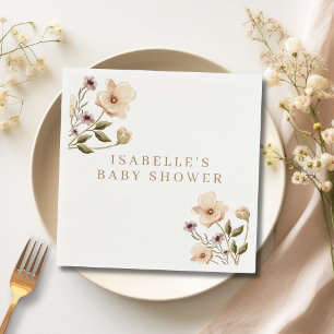 Waterverf Bloemen Baby shower Papier Servet