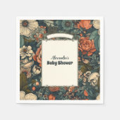  Waterverf Bloemen Baby shower Servet (Voorkant)