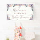 Waterverf Bloemen Baby shower Welkomstbord Spandoek (Insitu)