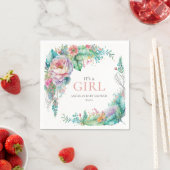 Waterverf Bloemen Baby showers servetten (Insitu)