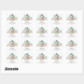 Waterverf Bloemen Baby Tea Party Envelopzegel Vierkante Sticker (Vel)