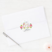 Waterverf  Bloemen Baby Tea Party Sticker (Envelop)
