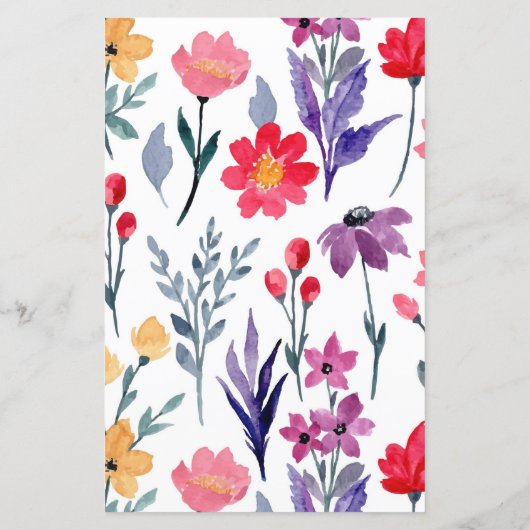 Waterverf bloemen Baby word scramble game (Achterkant)