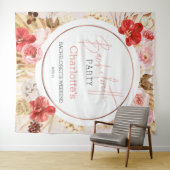 Waterverf Bloemen Bachelorette Party Achtergrond Wandkleed (In Situ (horizontaal))