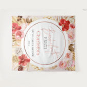 Waterverf Bloemen Bachelorette Party Achtergrond Wandkleed (Voorkant (horizontaal))