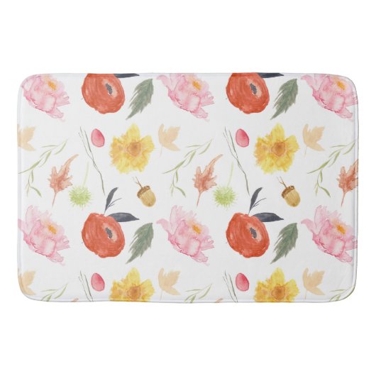 Waterverf Bloemen Badmat (Voorkant)