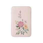 Waterverf bloemen badmat (Voorkant Verticaal)