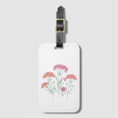 Waterverf, bloemen. bagagelabel (Voorkant (verticaal))
