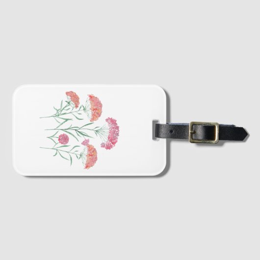 Waterverf, bloemen. bagagelabel (Voorkant (horizontaal))