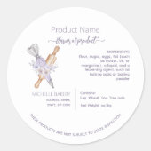 Waterverf Bloemen Bakken tool huisje wet label (Voorkant)