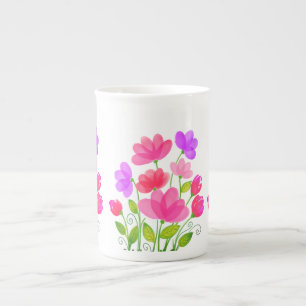 Waterverf Bloemen Banket Design-42704 Porselein Kop