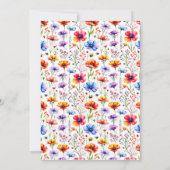 Waterverf bloemen Baptisme Kaart (Achterkant)