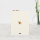 Waterverf Bloemen Bedrijf Thanksgiving Kaart (Achterkant)