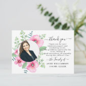 Waterverf bloemen begrafenis bedankt (Staand voorkant)