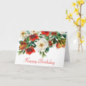 Waterverf bloemen, bessen en vruchten kaart (Gele Bloem)