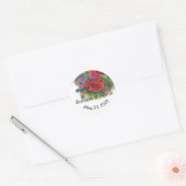 Waterverf Bloemen Betoverd Roos Ronde Sticker (Envelop)