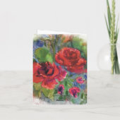 Waterverf Bloemen Betoverde Rozen (Achterkant)