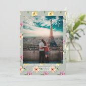 Waterverf Bloemen | Bewaar de datum Save The Date (Staand voorkant)