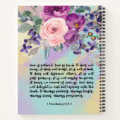 Waterverf Bloemen Bijbel Verse Korintiërs Aangepas Notitieboek (Achterkant)