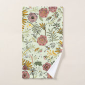 Waterverf Bloemen Bijen Elegant Modern Bad Handdoek (Handdoek)
