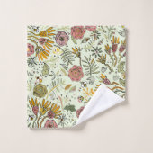 Waterverf Bloemen Bijen Elegant Modern Bad Handdoek (Wasdoekje)