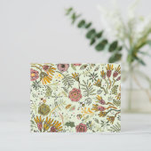 Waterverf Bloemen Bijen Elegant Modern Briefkaart (Staand voorkant)