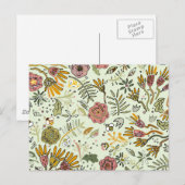 Waterverf Bloemen Bijen Elegant Modern Briefkaart (Voorkant / Achterkant)