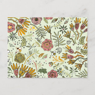 Waterverf Bloemen Bijen Elegant Modern Briefkaart
