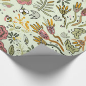 Waterverf Bloemen Bijen Elegant Modern Cadeaupapier (Hoek)