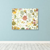 Waterverf Bloemen Bijen Elegant Modern Canvas Afdruk (Insitu (Houten vloer))