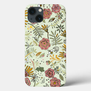 Waterverf Bloemen Bijen Elegant Modern Case-Mate iPhone Case